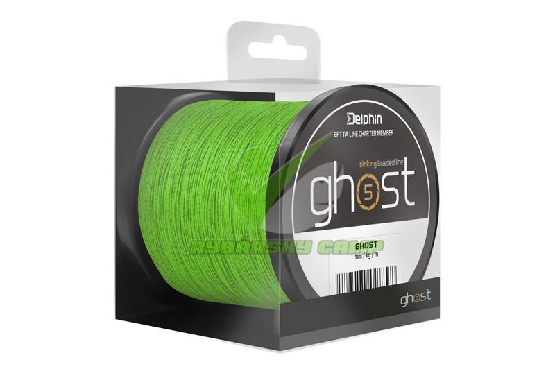 Delphin GHOST 4+1 zelená | 0,23mm 30lbs 300m