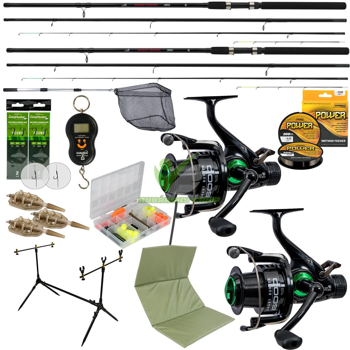 CARP EXPERT SADA DVOCH PRÚTOV S RODPODOM SMART FEEDER 3,90m