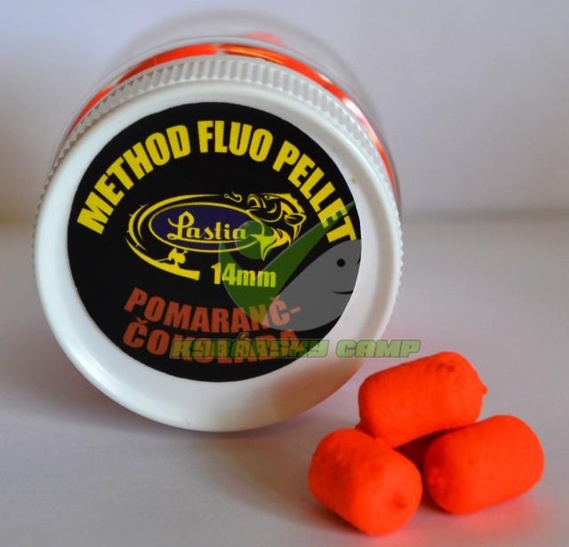 METHOD FLUO PELLET 14mm-pomaranč-čokoláda