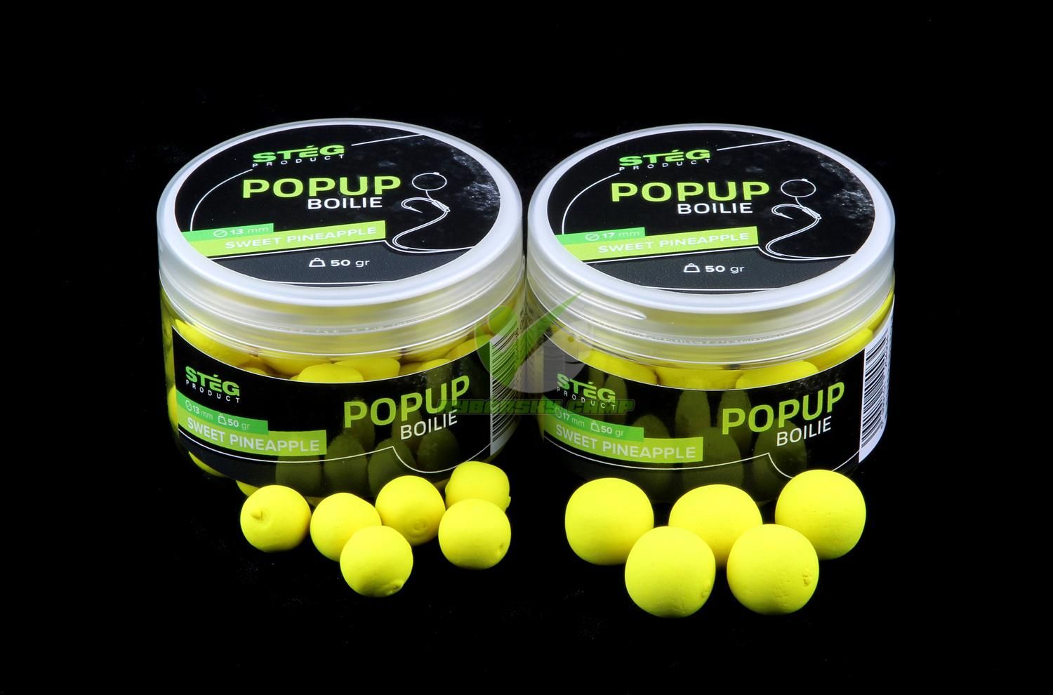STEG FLUO POP UP BOILIE 13MM - SWEET PINEAPPLE