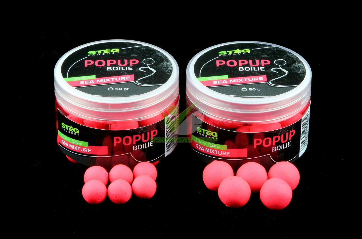 STEG FLUO POP UP BOILIE 13MM - SEA MIXTURE