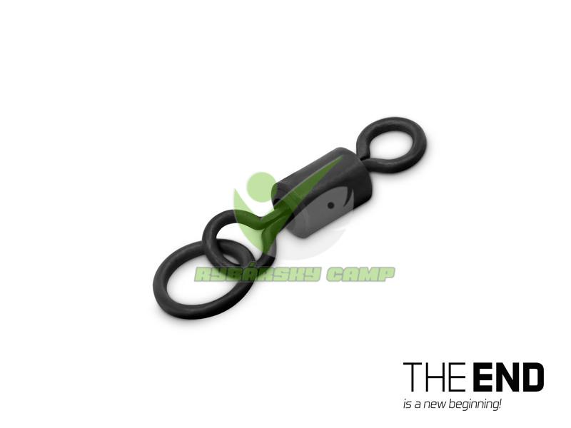 Kaprársky obratlík s krúžkom Delphin THE END Ring Swivel / 10ks