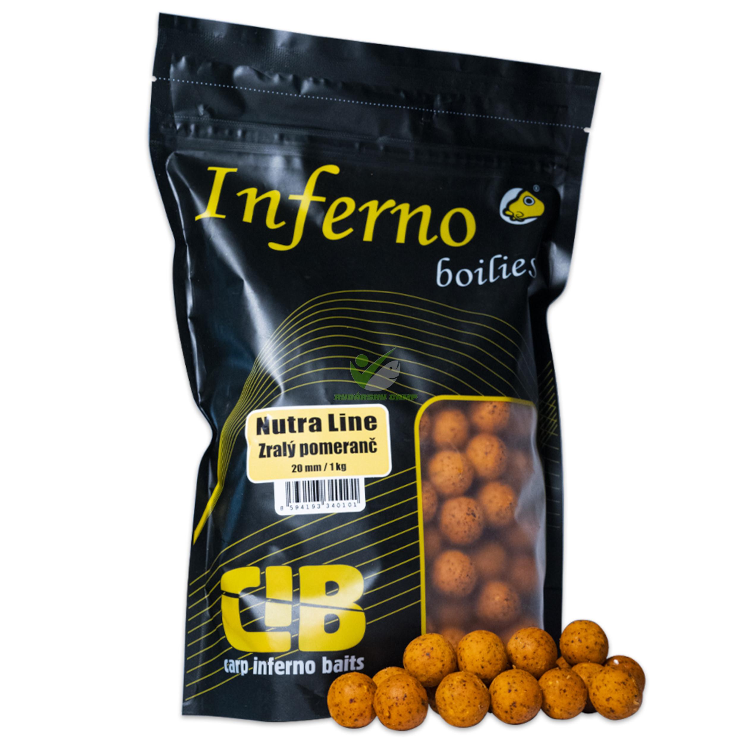 CARP INFERNO BOILIES NUTRA LINE - ZRALÝ POMERANČ 20mm 1kg