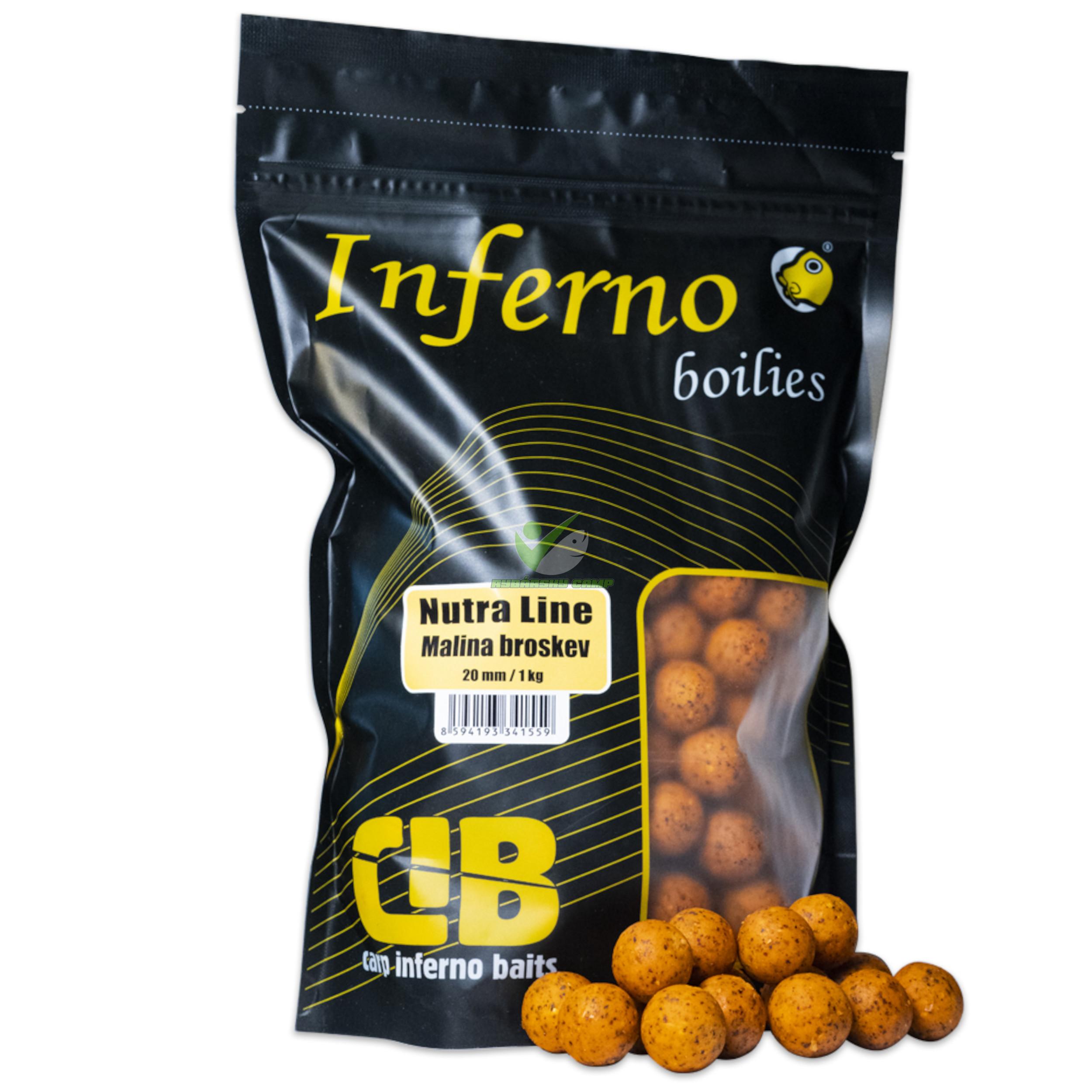 CARP INFERNO BOILIES NUTRA LINE - MALINA/BROSKEV 20mm 1kg