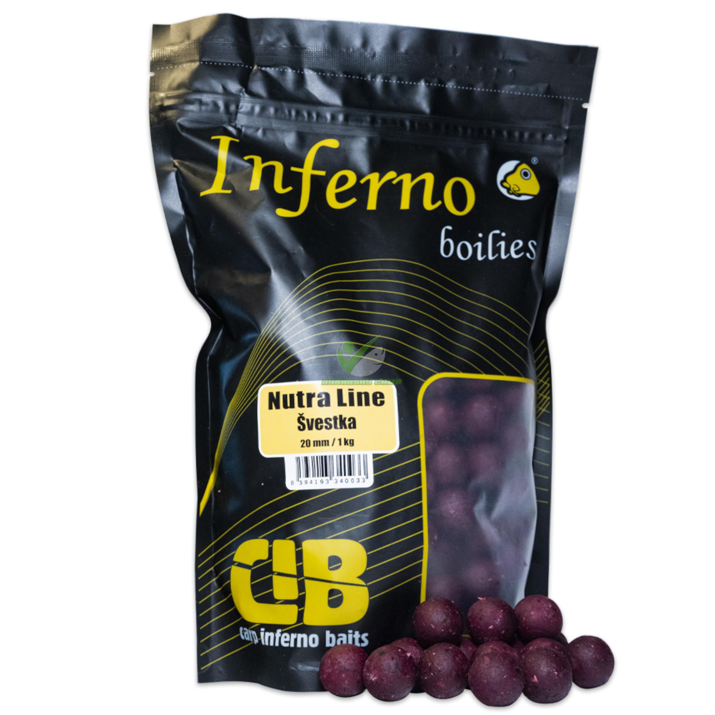 CARP INFERNO BOILIES NUTRA LINE - ŠVESTKA 20mm 1kg