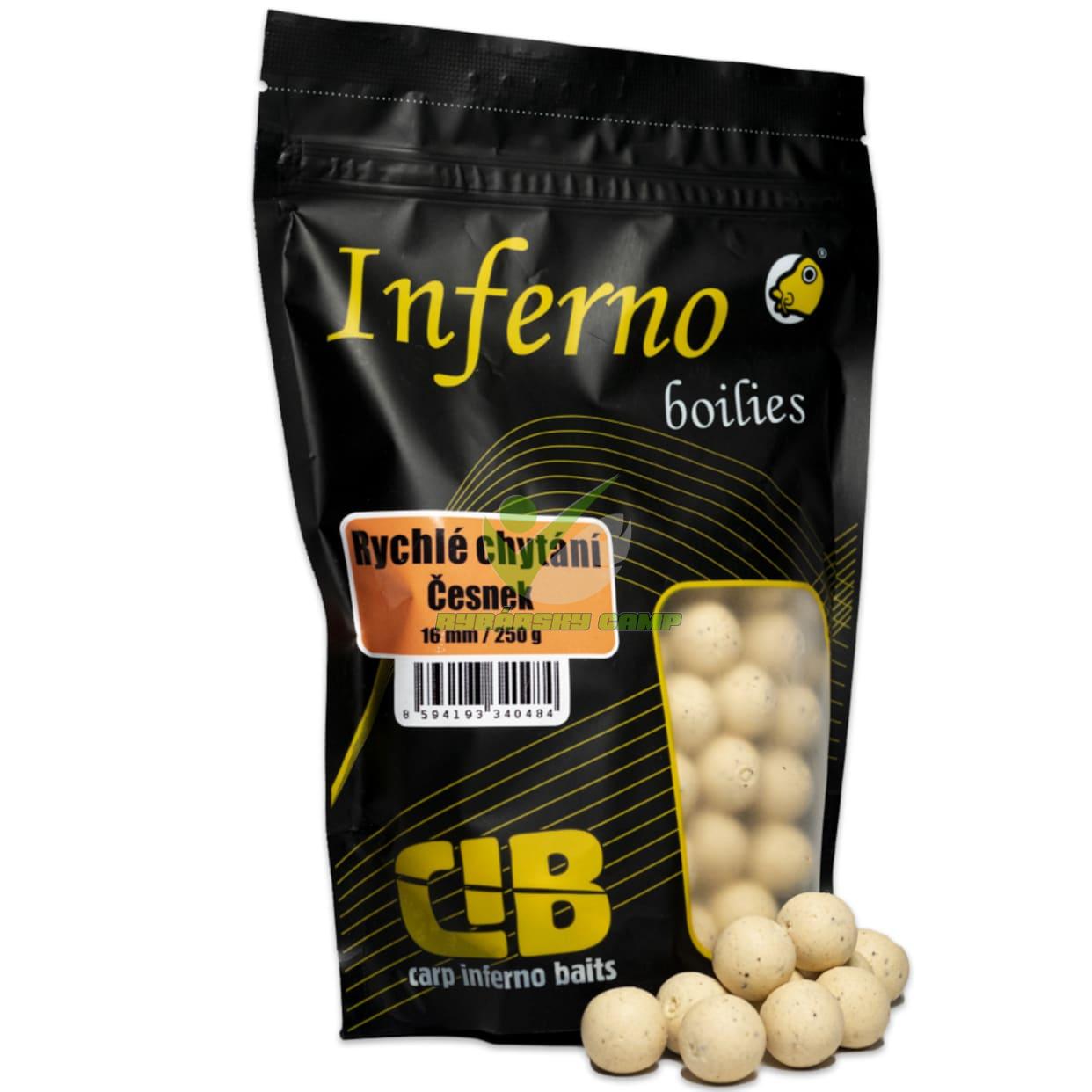CARP INFERNO BOILIE RYCHLÉ CHYTÁNÍ 16 MM 250 G cesnak