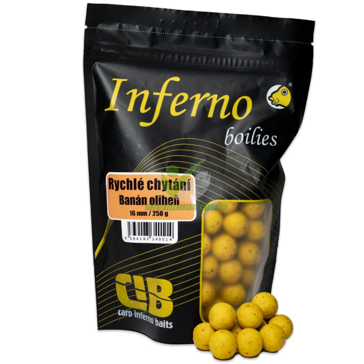 CARP INFERNO BOILIE RYCHLÉ CHYTÁNÍ 16 MM 250 G banan olihen