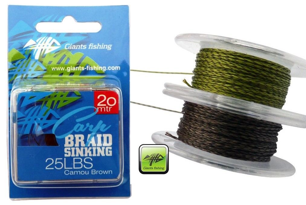 Návazcová šňůrka Carp Braid Sinking 25lbs/20m Camou Brown