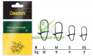  	 	Fastlock micro snap /10ks M/9kg